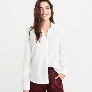 abercrombie nwot boyfriend drapey shirt